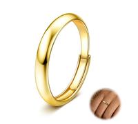 Diamday Bague Femme Or 14K Plaqué Or pour Femmes Anneau Empilable en Or Bague Simple et Épurée Bague Dôme Empilable Bague Fine pour Pouce ou Petit Doigt 3/4/5/6MM