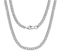 Diamday Chaîne Cubaine Homme Femme Collier en Acier Inoxydable 3.5/5/6mm Chaînes Maille Cadeau pour Petit Ami