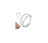 Diamday Piercing Nez Anneaux CZ Piercing Oreille 316L Acier Chirurgical Anneau Nez Piercing Septum Helix Anneau Or Argent Tragus Conch Daith Rook Cartilage Boucle D'oreille Lèvre Anneaux 18G/20G