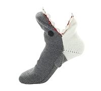 Diameleo Chaussettes tricotées en forme de requin mignon - Chaussettes crocodiles 3D - Chaussettes d'hiver chaudes et épaisses - Unisexe, gris souris, taille unique