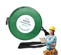 Diameter Measuring Tape, Pipe Fitting Tape Tool, Scale Metric Imperial Tape, Professional Pocket Measuring Reel, Flexible Roll Design, Excellent for Tree Girth and Pipe Diameter Measurement Use