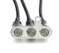 Diamètre 0,7mm Interrupteur À Bouton-poussoir Pour Feux Antibrouillard Et Klaxon De Moto, Montage Sur Guidon De Pour Scooter Marche/arrêt En Acier Étanche 12 V Bouton d'allumage de la moto