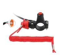 Diamètre 21mm Interrupteur De Moteur De Moto Cordon D'arrêt D'urgence Bouton-poussoir Pour Moto Tout-terrain Pit Bike Quad Accessoires Et Pièces Détachées D'allumage de Guidon