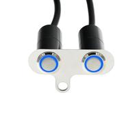 Diamètre 7mm Interrupteur Moto Feu Antibrouillard Klaxon Démarrage Arrêt, Guidon Montage Réglable Étanche Bouton Acier Inoxydable Pièces Moto Bouton d'allumage de la moto