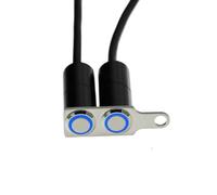 Diamètre 7mm Interrupteur Moto Feu Antibrouillard Klaxon Démarrage Arrêt, Guidon Montage Réglable Étanche Bouton Acier Inoxydable Pièces Moto D'allumage de Guidon