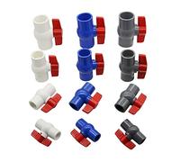 Diamètre intérieur 20/25/32/40 mm, robinet à boisseau sphérique en PVC, 3 couleurs, en option, robinet à boisseau sphérique en U PVC sanitaire Slip, raccord de réparation en plastique, interrupteur de