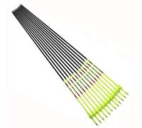 Diamètre Intérieur 4.2mm .165" Longueur Personnalisée Flèche Carbone 22-31 Pouces Spine 400 500 600 700 800 900 1000 avec Encoche Rotative pour Arc à Poulies et Arc Recurve Adulte Jeunesse 12pcs