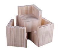 Diamètre Intérieur 7X7cm Élévateur de Meubles Base en Bois Solide Pieds Rehausseurs Pieds de Table Pieds de lit Canapé Antidérapant Résistant à l'usure Supports de lit en Bois 4 Pièces (5cm)