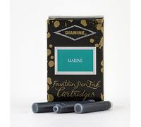 Diamine Flacon Stylo plume Cartouches d'encre (lot de 18) - Marine