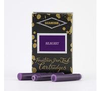 Diamine Flacon Stylo plume Cartouches d'encre (lot de 18) - Myrtille