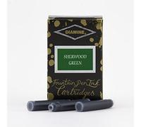 Diamine Lot de 18 cartouches d'encre pour stylo plume - Sherwood Green