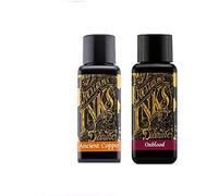 Diamine Lot de 2 stylos à plume 30 ml Sang de bœuf et cuivre ancien