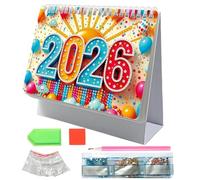 Diamond Art Calendar 2026 | Diamond Art Painting Desk Calendar 2026 Monthly Tabletop Kit, Monthly Tabletop Ornament For Home Offices Planning Desktop Ornament Craft Gift