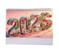 Diamond Art Calendrier 2026 à faire soi-même, peinture diamant 2 en 1, calendrier de bureau à faire soi-même, décoration de bureau (A)