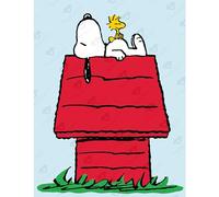 DIAMOND ART CLUB Happiness is in The Little Things, Peanuts Kit de peinture diamant sur toile 5D pour adultes, 32,8 x 42,6 cm