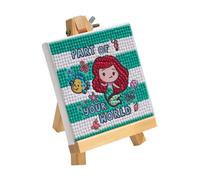 DIAMOND ART CLUB Mini chevalets - Une partie de votre monde, kit de peinture diamant, bricolage amusant pour adultes, toile d'art diamant pour débutants, 9,9 x 9,9 cm