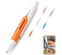 Diamond Art Distributeur automatique de perles sans cire | Applicateur rechargeable pour perceuses rondes de 2,8 mm, chargeur lisse pour peinture diamant soignée (couvercle noir)