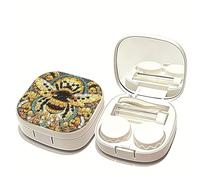 Diamond Art Étui à lentilles de contact 5D avec pince à épiler, outil de retrait pour usage quotidien et extérieur, 09-Bee, Moderne