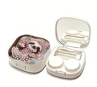 Diamond Art Étui à lentilles de contact 5D avec pince à épiler, outil de retrait pour usage quotidien et extérieur, 08-paresseux, Moderne