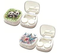 Diamond Art Étui à lentilles de contact 5D avec pince à épiler, outil de retrait pour usage quotidien et extérieur, 2 pièces - A, Moderne