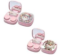 Diamond Art Étui à lentilles de contact avec pince à épiler, outil de retrait pour usage quotidien et extérieur, 2 pièces - B, Moderne