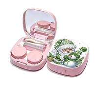 Diamond Art Étui à lentilles de contact avec pince à épiler, outil de retrait pour usage quotidien et extérieur, 05-noël, Moderne