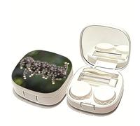 Diamond Art Étui pour lentilles de contact avec pince à épiler, outil de retrait pour usage quotidien et extérieur, 12-paresseux, Moderne