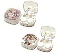 Diamond Art Étui pour lentilles de contact avec pince à épiler, outil de retrait pour usage quotidien et extérieur, 2 pièces - B, Moderne