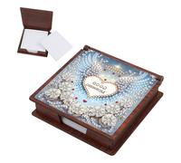 Diamond Art Kit Boîte à notes | Support pour notes adhésives et organiseur de papier mémo avec motif mosaïque | Boîte de rangement créative pour bureau pour la maison, l'école et le lieu de travail