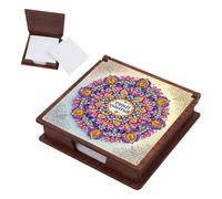 Diamond Art Kit Boîte à notes | Support pour notes adhésives et organiseur de papier mémo avec motif mosaïque | Boîte de rangement créative pour bureau pour la maison, l'école et le lieu de travail