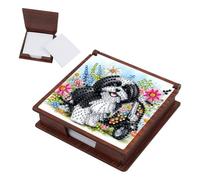 Diamond Art Kit Boîte à notes | Support pour notes adhésives et organiseur de papier mémo avec motif mosaïque | Boîte de rangement créative pour bureau pour la maison, l'école et le lieu de travail