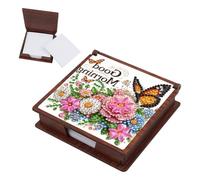 Diamond Art Kit Boîte à notes | Support pour notes adhésives et organiseur de papier mémo avec motif mosaïque | Boîte de rangement créative pour bureau pour la maison, l'école et le lieu de travail