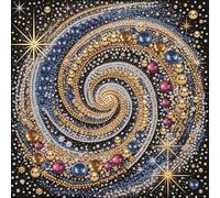 Diamond Art Kits for Adults, Starry Sky Special Shaped 5D DIY Partial Drill Diamonds Dots Gem Art Kits for Adults Gift Home Wall Decor Diamonds Paintings Gem Arts 30x30 cm