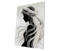 Diamond Art Kits with Pearls for Adults,DIY Pearl Painting Kit with Frame Pearl Gem Paintings Picture Arts Craft for Adults/Beginners Gift Home Wall Decor 30x40cm