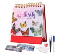 Diamond Art Painting 2026 Desk Calendar, Standing Gem Monthly Desktop Calendar with Task Manager, Create Gem Art Painting Calendars, Home Offices Planning