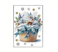 Diamond Art Painting Carnet de croquis A5, 50 pages à faire soi-même, vierge, peinture diamant de Noël, carnet de notes avec motif exquis, journal intime en cuir, carnet de croquis 06 cupcake
