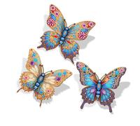 Diamond Art Peinture 3D Papillon Autocollants muraux en bois Décoration de chambre DIY Strass Double Face Papillons Décoration murale pour chambre à coucher Fond TV Salon Papillon-02