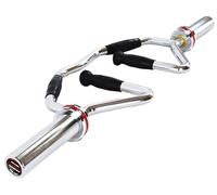 Diamond 【Barre olympique multi-prises 92 cm】Poignées caoutchoutées antidérapantes | Charge maximale 220 kg | Manches Ø 50 mm 16,5 cm | Structure robuste pour entraînement des épaules, des bras et du