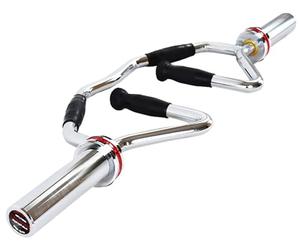 Diamond 【Barre olympique multi-prises 92 cm】Poignées caoutchoutées antidérapantes | Charge maximale 220 kg | Manches Ø 50 mm 16,5 cm | Structure robuste pour entraînement des épaules, des bras et du