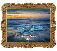 Diamond Beach Iceland Aimant de réfrigérateur souvenir touristique Décoration de réfrigérateur