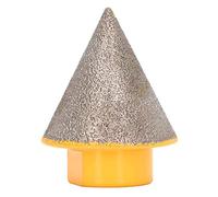 Diamond Beveling Chamfer Bit 60 Degree High Hardness Hole Shaping Widening Countersink Bit for Ceramic Granite Marble Vacuum Brazing Technology 80 Grit