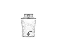 Kilner Diamond Distributeur de boissons en verre avec robinet en acier inoxydable, couvercle hermétique à clip et joint en silicone, idéal pour les jus, cocktails et boissons infusées 5 l