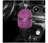 Diamond Car Trash Bin Cup Holder 300ml Waterproof(Pink)
