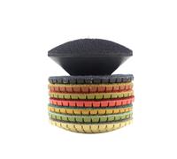 Diamond Convex Polishing Pad Bowl Arc Type For Marble Granite With Backer Disc(5-8-11,100mm)