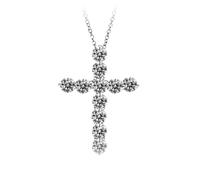 Diamond Cross Pendant Real Party Wedding Pendentid Collier For Women Men Moisanite Bijoux fabriqué en Chine