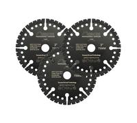 Diamond Disc for Metal Cutting,75mm All-Purpose Cutting Disc for Rebar Sheet Metal Angle Iron Stainless Steel Shaft 10mm 3PCS