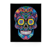 DIAMOND DOTZ 2594359 - Kit de peinture diamant 5D original - Motif tête de mort fluo - Avec couleurs fluo et velours - Pour adultes et enfants à partir de 12 ans