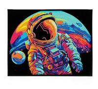 DIAMOND DOTZ 2594360 Kit de peinture diamant 5D original, Astronaute néon avec Neonfarben und Samt, DIY Diamant Malerei Bilder für Erwachsene und Kinder ab 12 Jahren, Intermédiaire