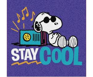 Diamond Dotz Box 2594656 Snoopy Stay Cool Kit de peinture diamant 5D original avec boîte à motifs et strass pour enfants à partir de 14 ans
