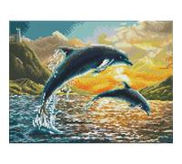 Diamond Dotz - Carrés - Dauphin Crépuscule - 42 x 31.5cm - Loisirs - Cadeaux -